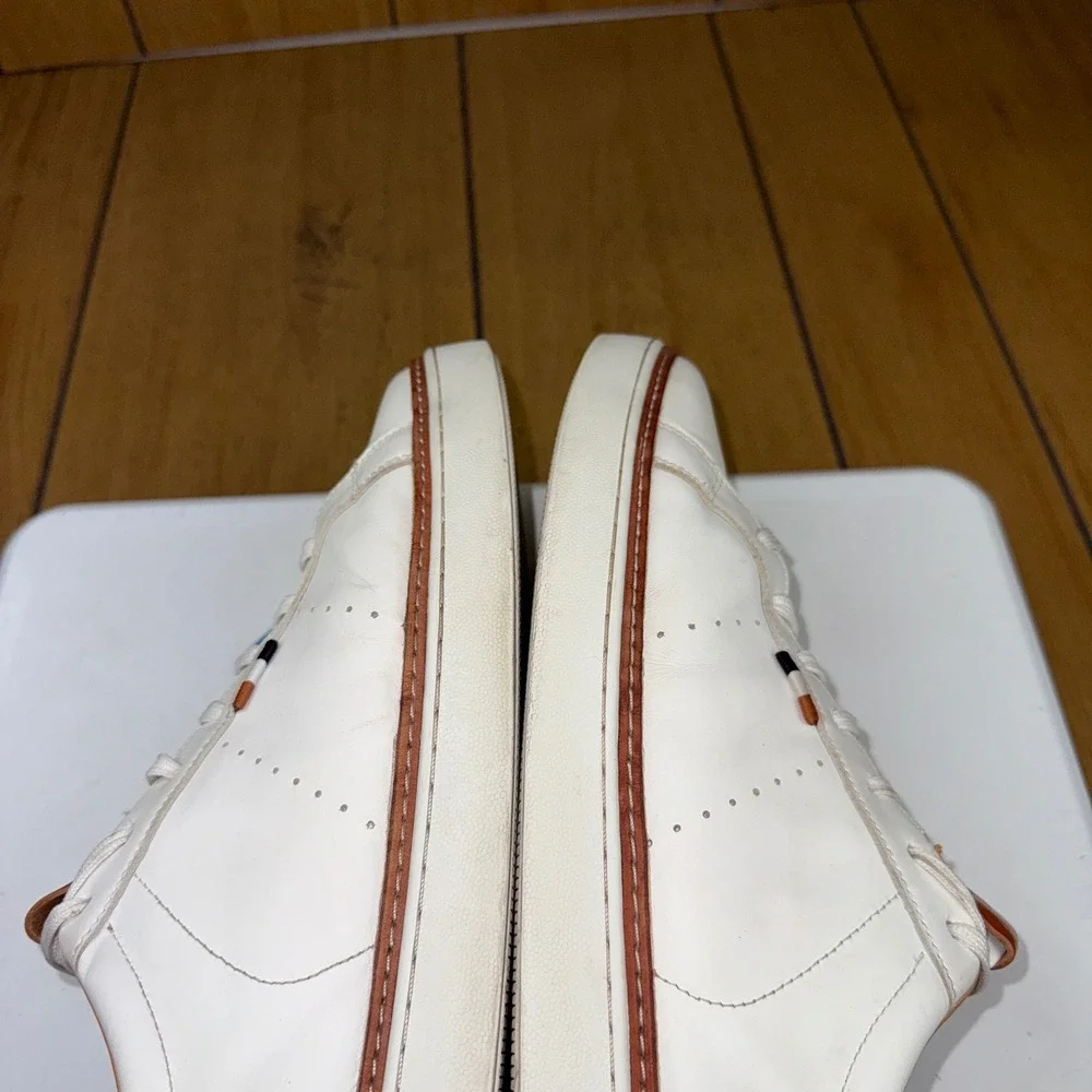 Allen Edmonds Alpha Mens White Leather Low Top Sneakers 4639 Size 14 D